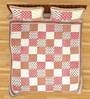 Brown Traditional 120 TC 100% Cotton Queen Bedsheet With 2 Pillow Covers