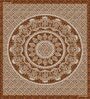 Brown Traditional 120 TC 100% Cotton Queen Bedsheet With 2 Pillow Covers