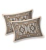 Brown Traditional 144 TC Cotton Double Queen Bedsheet With 2 Pillow Covers