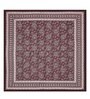 Brown Traditional 144 TC Cotton Double Queen Bedsheet With 2 Pillow Covers