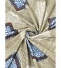 Brown Traditional 180 TC Cotton Printed Bedsheet With Two Pillow Covers For Queen Bed (Block  Printed ,Brown ,153 GSM)