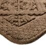 Brown Geometric Cotton 17x25 Inches AntiSkid (Set of 2) Bath Mats