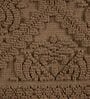 Brown Geometric Cotton 17x25 Inches AntiSkid (Set of 2) Bath Mats