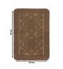 Brown Geometric Cotton 17x25 Inches AntiSkid (Set of 2) Bath Mats