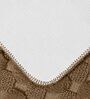 Brown Geometric Cotton 17x25 Inches AntiSkid Bath Mat