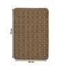 Brown Geometric Cotton 17x25 Inches AntiSkid Bath Mat