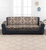 Brown Traditional Velvet 30x70 Inches 5 Seater Sofa Cover (Set of 6)