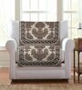Brown Traditional Velvet 30x70 Inches 5 Seater Sofa Cover (Set of 6)