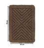 Brown Abstract Microfibre 19x27 Inches AntiSkid Bath Mat