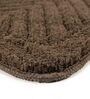 Brown Abstract Microfibre 19x27 Inches AntiSkid Bath Mat