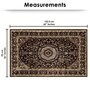 Brown Traditional Polyester 3 ft x 5 ft Machine Made Carpet