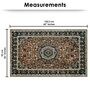 Brown Traditional Polyester 3 ft x 5 ft Machine Made Carpet