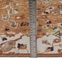 Brown Floral Polyester 4' X 6' Machine Made Carpet