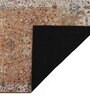 Brown Floral Polyester 4' X 6' Machine Made Carpet