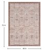 Brown Traditional Polyester 4 ft x 6 ft Machine Made Carpet