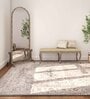 Brown Traditional Polyester 5 ft X 7 ft Machine Made Carpet
