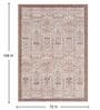 Brown Traditional Polyester 6 ft x 9 ft Machine Made Carpet