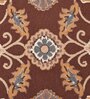 Brown Traditional Wool 5 ft x 7 ft Hand Tufted Carpet