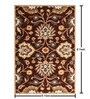 Brown Traditional Wool 5 ft x 7 ft Hand Tufted Carpet