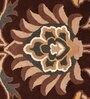 Brown Traditional Wool 5 ft x 7 ft Hand Tufted Carpet