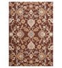 Brown Traditional Wool 5 ft x 7 ft Hand Tufted Carpet