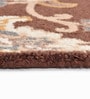 Brown Traditional Wool 5 ft x 7 ft Hand Tufted Carpet