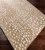 Brown Abstract Wool 5 ft x 7 ft Hand tufted Carpet