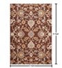 Brown Traditional Wool 6 ft x 9 ft Hand Tufted Carpet