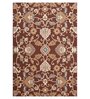 Brown Traditional Wool 6 ft x 9 ft Hand Tufted Carpet