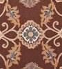 Brown Traditional Wool 8 ft x 10 ft Hand Tufted Carpet