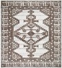Brown Traditional Wool And Cotton 8 X 5 Feet Hand Tufted Carpet