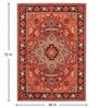 Brown Traditional Wool Blend 4' X 6' Hand Tufted Carpet