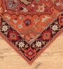 Brown Traditional Wool Blend 4' X 6' Hand Tufted Carpet