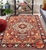 Brown Traditional Wool Blend 4' X 6' Hand Tufted Carpet