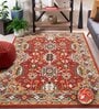 Brown Traditional Wool Blend 5' X 7' Hand Tufted Carpet