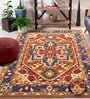 Brown Traditional Wool Blend 5' X 7' Hand Tufted Carpet