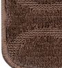 Brown Abstract Microfibre 5 ft x 7 ft Hand Tufted Carpet
