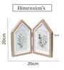 Brown Two House shape Photo Frame 3.5x5 Inches
