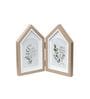Brown Two House shape Photo Frame 3.5x5 Inches