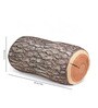 Brown Velvet 6 x 18 inch Wood Shaped Cushion
