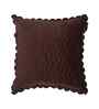 Brown Velvet Abstract 16X16 Inches Cushion Covers (Pack of 2)