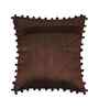 Brown Velvet Abstract 16X16 Inches Cushion Covers (Pack of 2)