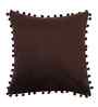Brown Velvet Abstract 16X16 Inches Cushion Covers (3Pcs)
