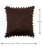 Brown Velvet Abstract 16X16 Inches Cushion Covers (Pack of 5)