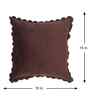 Brown Velvet Abstract 16X16 Inches Cushion Covers (Pack of 5)