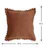 Brown Velvet Abstract 16X16 Inches Cushion Covers (5Pcs)