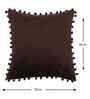Brown Velvet Abstract 16X16 Inches Cushion Covers (Pack of 5)