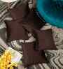 Brown Velvet Abstract 16X16 Inches Cushion Covers (Pack of 5)