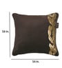 Brown Floral Velvet 16 x 16 Inches Cushion Covers (Set of 2)