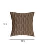 Brown Textured Geometric Velvet 16 x 16 Inches Cushion Covers (Set of 2)
